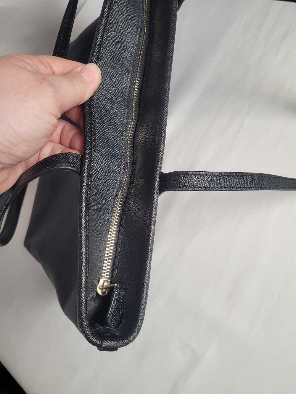 Coach Medium City Tote Shoulder Bag Black Crossgrain Leather EUC - Picture 9 of 11